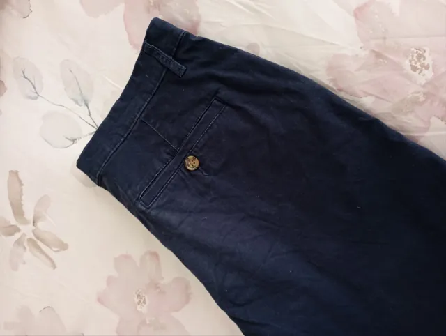 Pantalón chino largo azul marino T.44