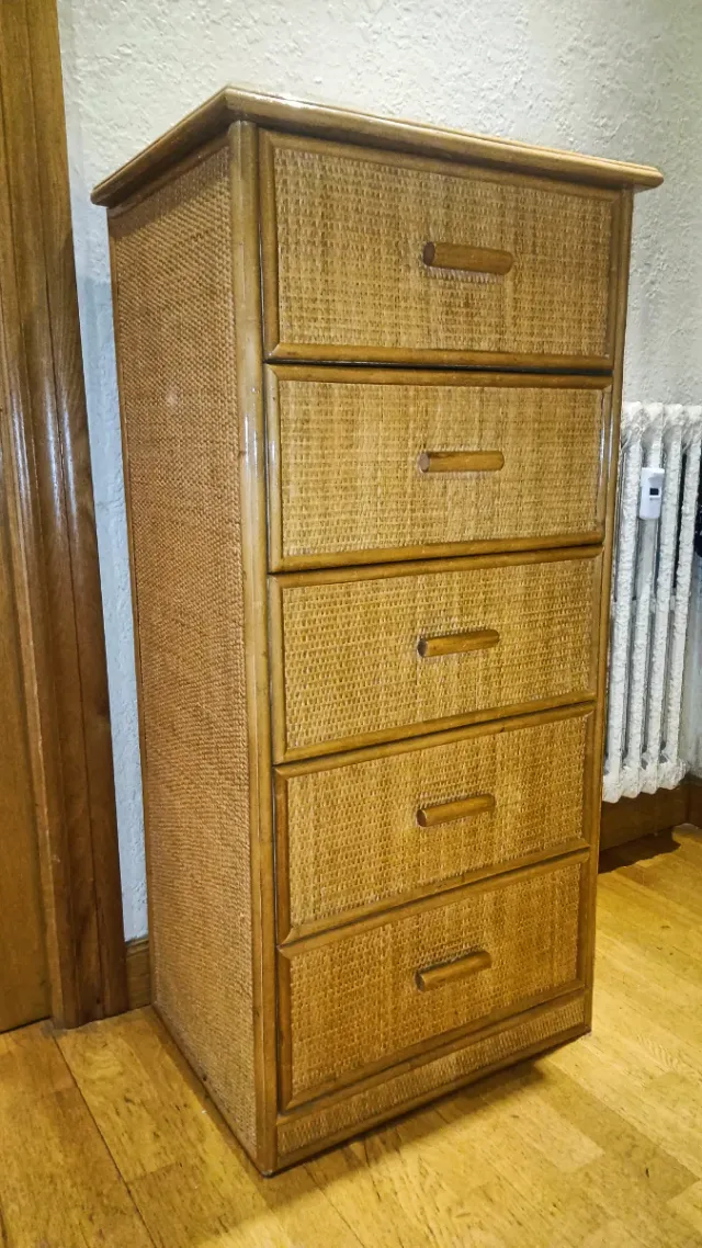 Cajonera Bambú y Mimbre