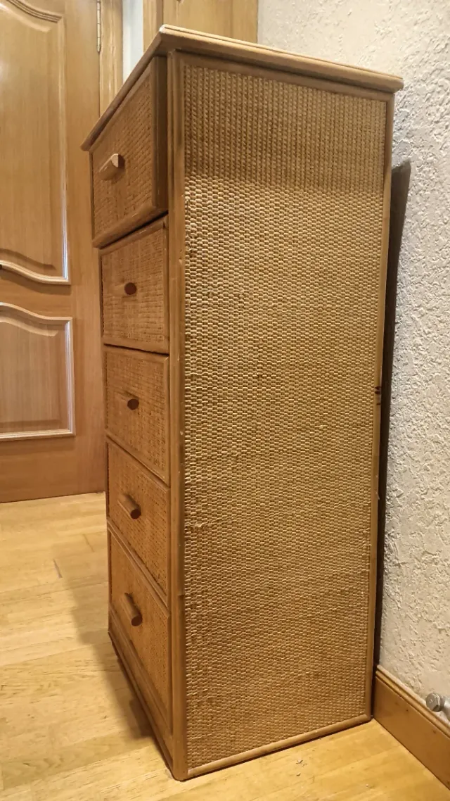 Cajonera Bambú y Mimbre