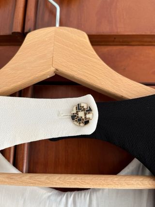 Vestido mini blanco y negro