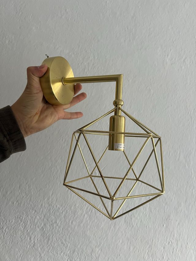 Aplique pared geométrico dorado