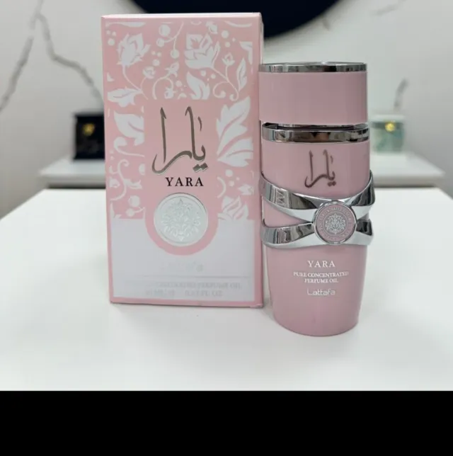 Perfume Lattafa Yara Original Rosa y Plateado