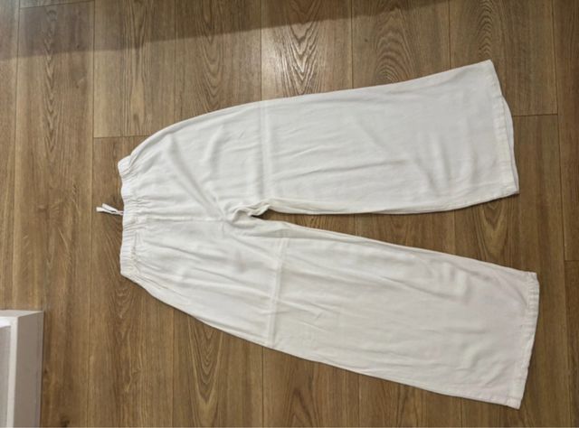 Pantalones anchos lino niña