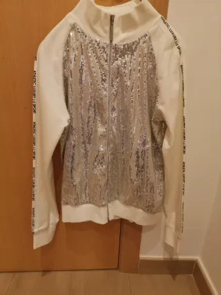 Chaqueta Liu Jo plateada y blanca Talla XS