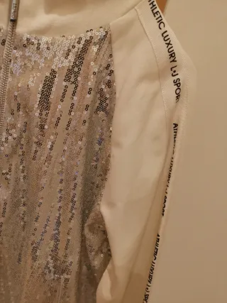 Chaqueta Liu Jo plateada y blanca Talla XS