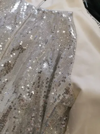 Chaqueta Liu Jo plateada y blanca Talla XS