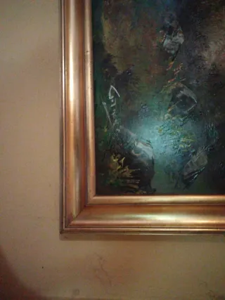 Antiguo cuadro paisaje 180x75x9