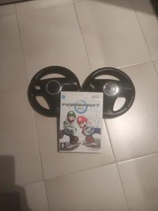 Mario Kart Wii + 2 Volantes Oficiales Negros