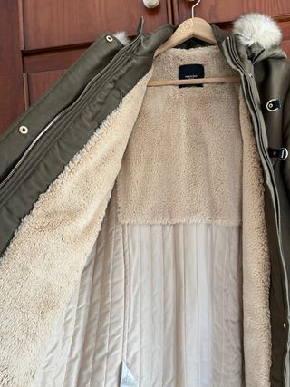 Abrigo largo verde oliva