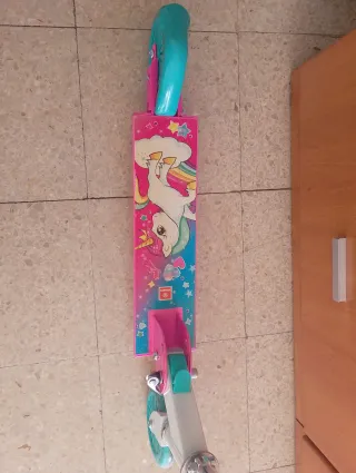 Patinete infantil unicornio rosa y azul