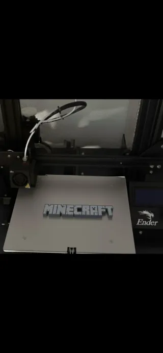 Logo Minecraft Impreso 3D