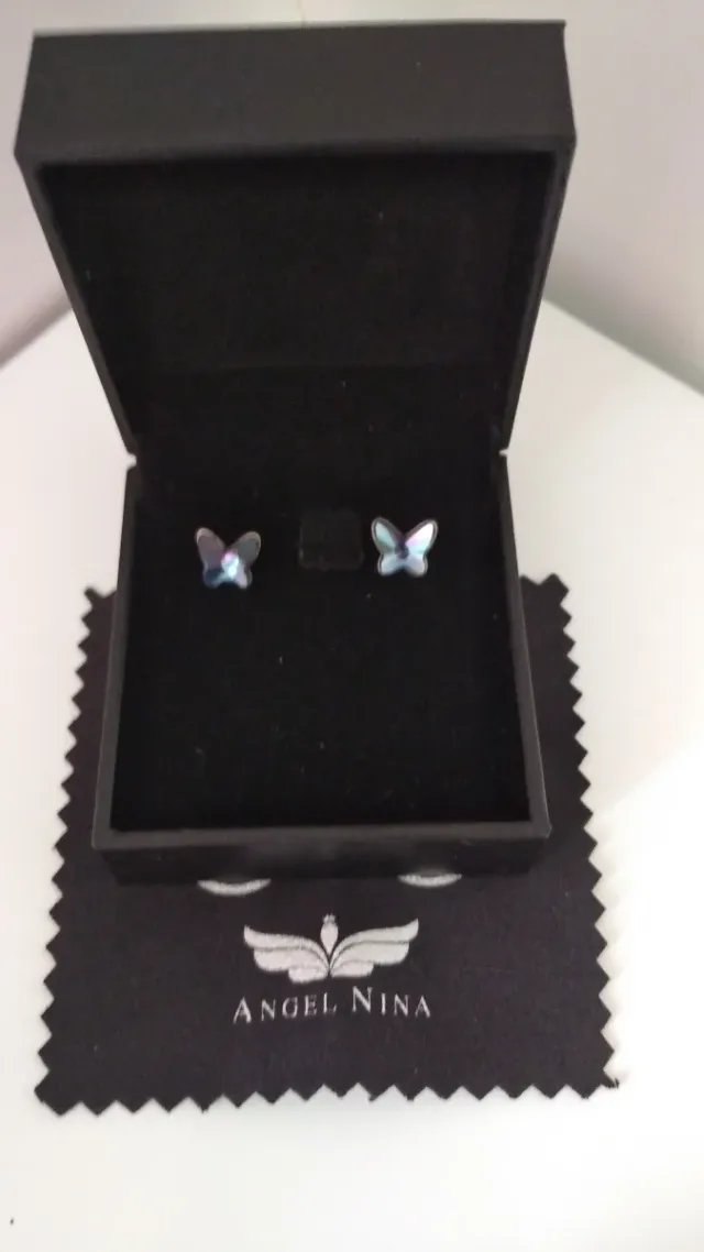 Pendientes Mariposa Plata Ley y Cristal Swarovsky
