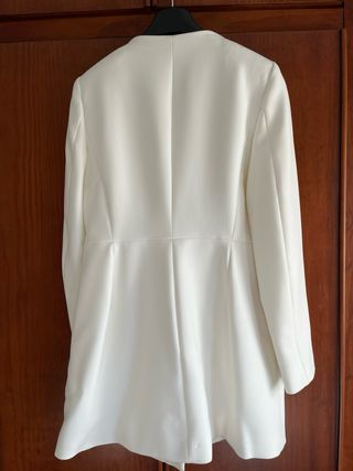 Abrigo largo Zara blanco