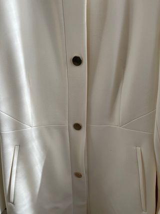 Abrigo largo Zara blanco