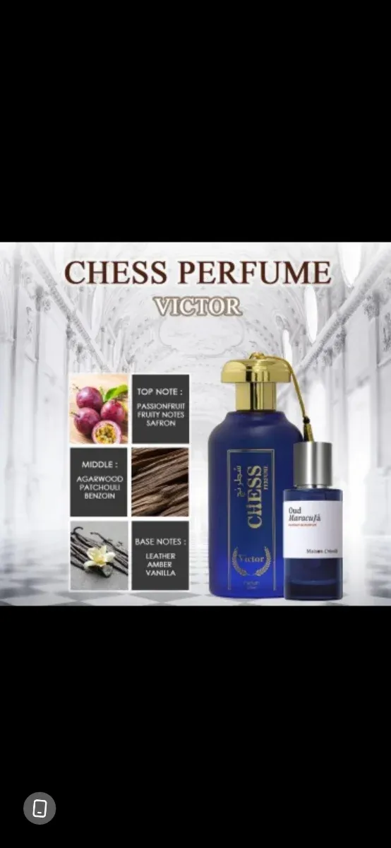 Perfume Chess Victor Árabe Negro y Dorado