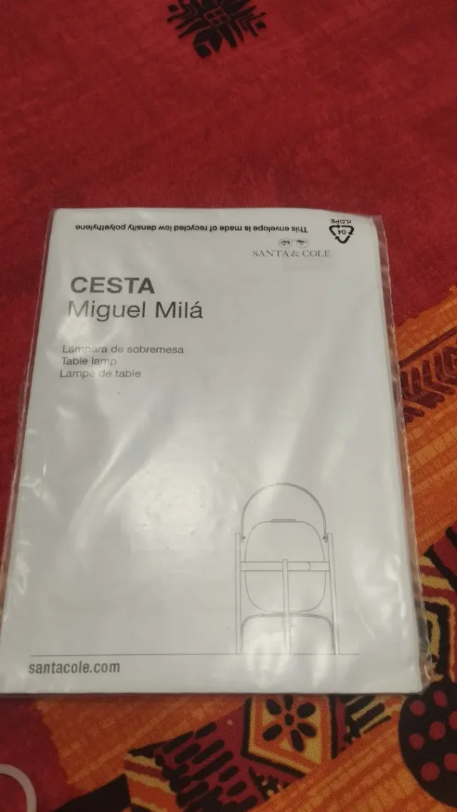 Cesta Santa & Cole Beige/Marrón Plástico