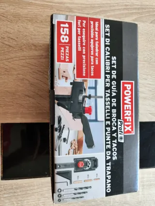 Set Guía Broca y Tacos. NUEVO. Powerfix 158 Piezas