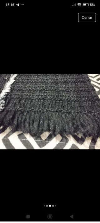 Chaleco Zara Tweed Negro y Plateado