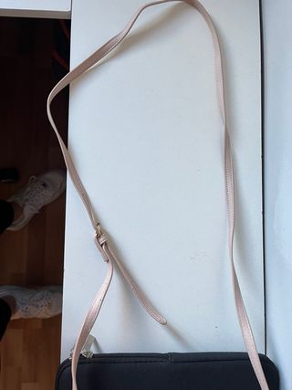 Bolso juvenil transparente beige/rosa