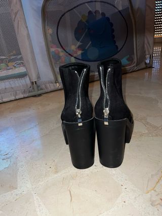 Botines negros tacón alto plataforma