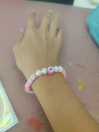 Pulsera hecha a mano con ojo turco