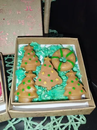 Wax Melts figuras Navideñas  aromas en caja regalo