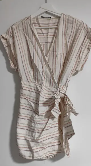 Vestido cruzado Zara rayas