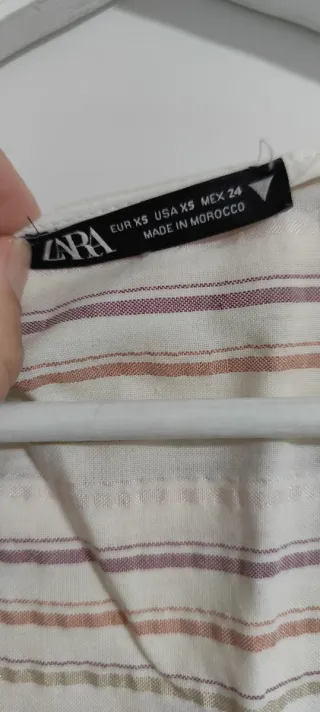 Vestido cruzado Zara rayas