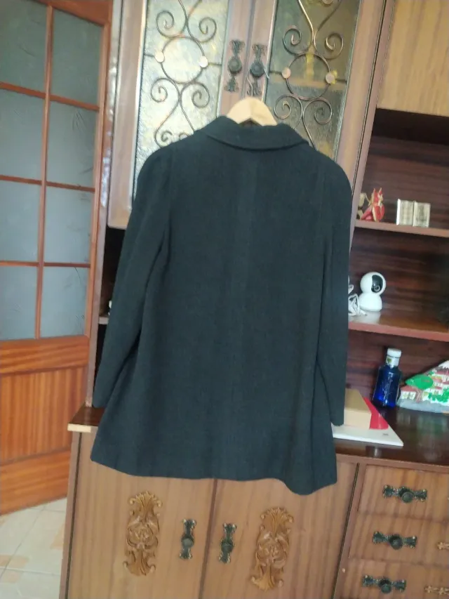 Abrigo paño gris talla XL