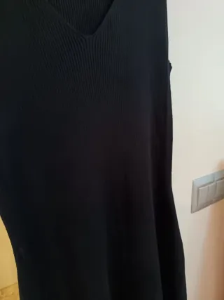 Vestido negro mujer de punto