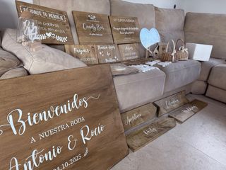 Kit Boda Madera: Señales, Cestas y Más