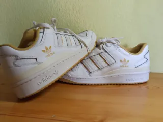 Adidas Forum Blancas Doradas Talla 44