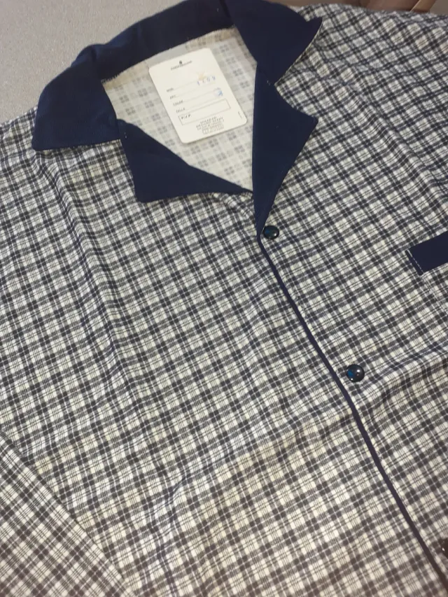 Pijama Dégant unisex Cuadros Azul/Blanco