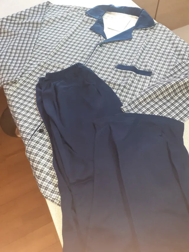 Pijama Dégant unisex Cuadros Azul/Blanco