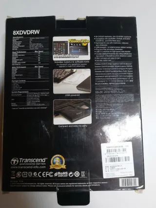 Transcend Masterizzatore CD/DVD Esterno 8X