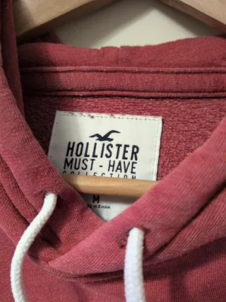 Sudadera Hollister Talla M Degradado Rosa Blanco
