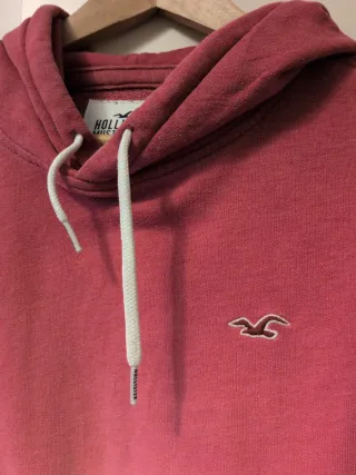 Sudadera Hollister Talla M Degradado Rosa Blanco