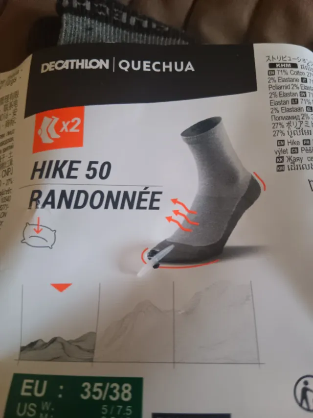 Calcetines Quechua Hike 50 Antirozaduras  35/38