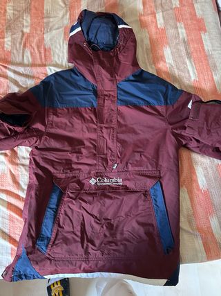 Chaqueta Columbia Anorak Roja y Azul