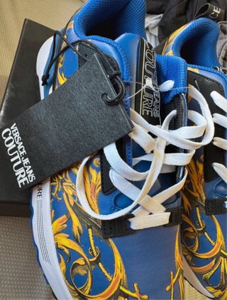 Zapatillas Versace Jeans Couture Azul y Dorado