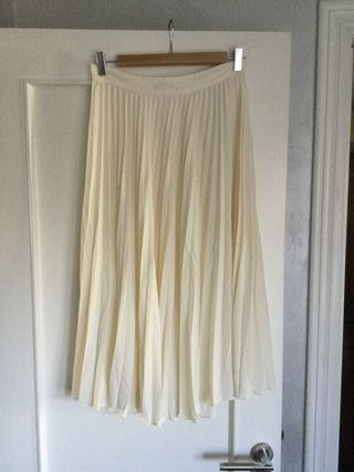 Falda plisada blanco