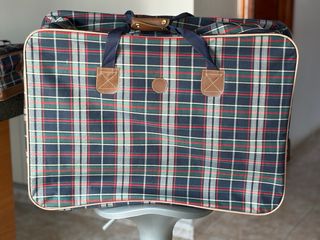 Conjunto Maletas y Bolso Viaje Vintage Cuadros