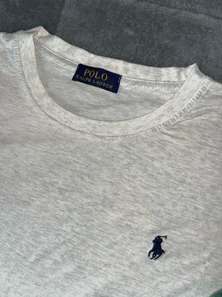 Camiseta Polo Ralph Lauren Gris y Blanca