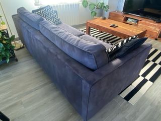 Sofá 3-4 plazas, tela efecto aterciopelado..