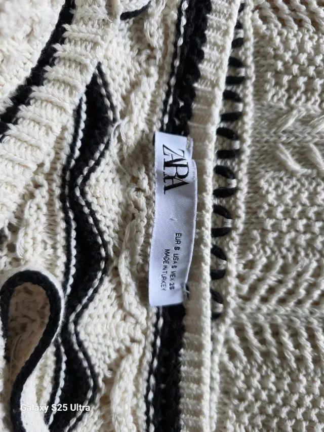 Vestido largo crochet Zara