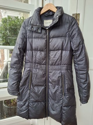 Plumífero Geox Mujer Azul Cintura ajustable.