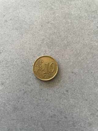 Moneda 10 céntimos Italia 2002