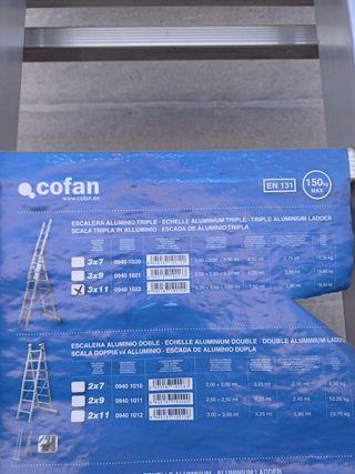 Escalera Aluminio 3 Tramos EN131