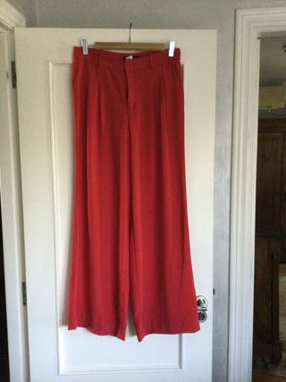 Pantalones anchos rojos