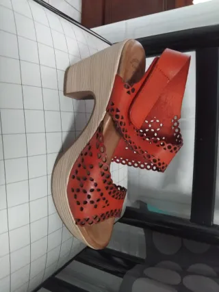 Sandalias rojas mujer plataforma nuevas